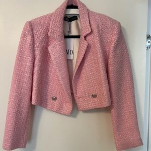 Zara cropped blazer size XL